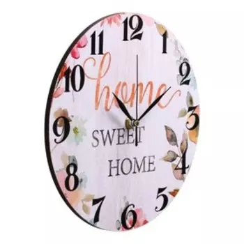 Часы настенные, интерьерные "Дом милый дом", дискретный ход, d-23 см