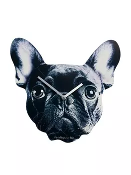Часы настенные Gabi, французский бульдог, интерьерные, плавный ход, d=33.5 см