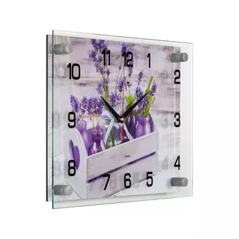 Часы настенные, интерьерные: Цветы, "Полевые цветы", 25 х 35 см