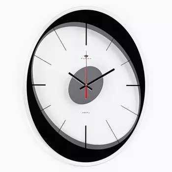 Часы настенные, интерьерные "Эллипс", бесшумные, 35 х 46 см