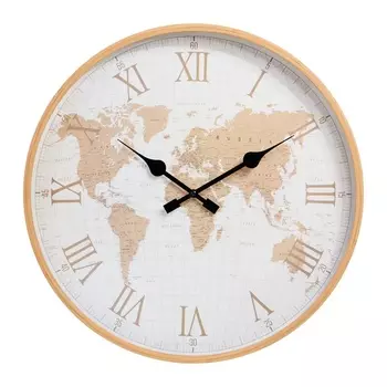 Часы настенные интерьерные «Карта мира», плавный ход, циферблат d-50 см