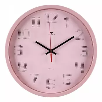 Часы настенные, интерьерные "Классика", бесшумные, d-30 см, розовые