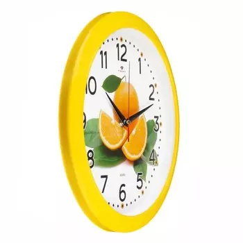 Часы настенные, интерьерные для кухни "Апельсин", d-29 см
