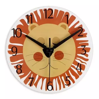 Часы настенные, интерьерные "Лёва", дискретный ход, d-23.5 см