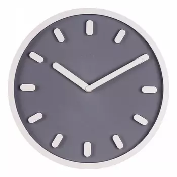 Часы настенные, интерьерные "Минимал", бесшумные, d-30 см, серые