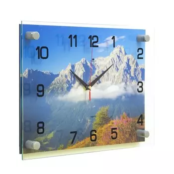 Часы настенные, интерьерные: Природа, "Горы", 25 х 35 см