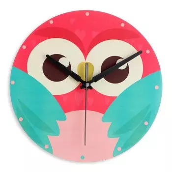 Часы настенные интерьерные "Сова", d-23.5 см