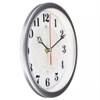 Часы настенные, интерьерные "Весенние", d-22 см, корпус серебро