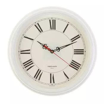 Часы настенные круглые "Классика",белый обод, d-31 см