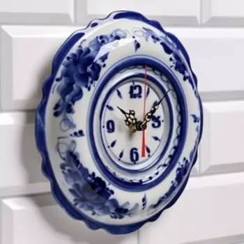 Часы настенные "Ромашка", гжель, фарфор, 2с 4190305