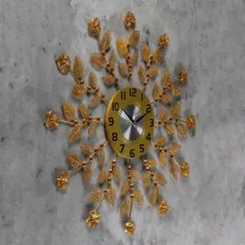 Часы настенные, серия: Ажур, "Цветочки", d=70 см