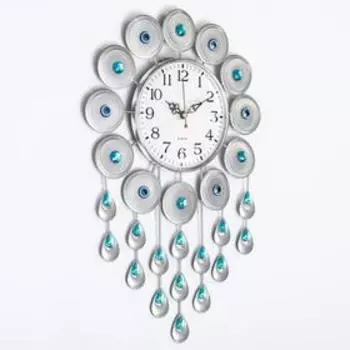 Часы настенные, серия: Ажур, "Малика", дискретный ход, d-16 см, 47 х 30 см