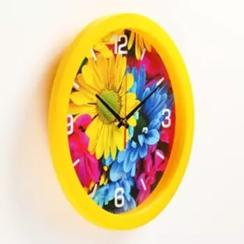 Часы настенные, интерьерные, "Краски природы", бесшумные, d-28 см