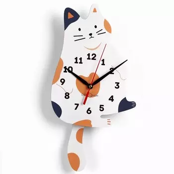 Часы настенные детские "Котенок", дискретный ход, с маятником, 42 х 21 см