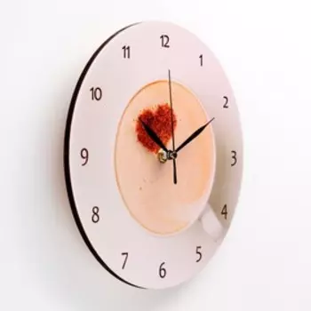 Часы настенные интерьерные "Чашка кофе", d-23.5 см,