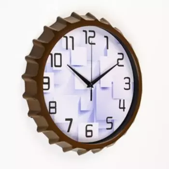 Часы настенные, серия: Интерьер, дискретный ход, d=33.5 см, АА