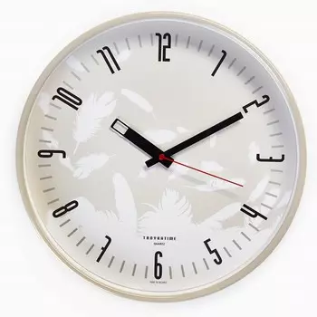 Часы настенные, серия: Интерьер, "Перья", плавный ход, d-30.5 см