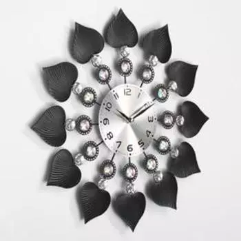 Часы настенные, серия: Интерьер, "Пики", плавный ход, d=13 см, 37 х 37 см