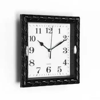 Часы настенные интерьерные "Плетёнка", 22 х 22 см, дискретный ход