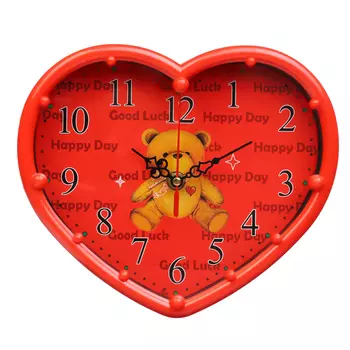 Часы настенные, серия: Интерьер, "Сердце", плавный ход, 22.5 х 19 см