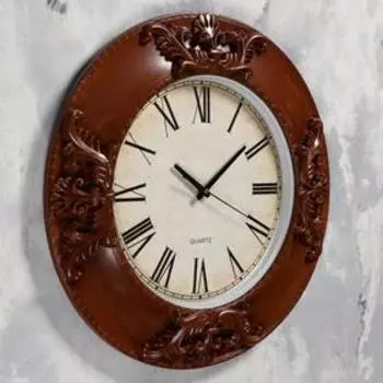 Часы настенные, серия: Интерьер, "Симена", плавный ход, d=50 см, 3 АА