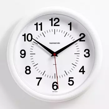 Часы настенные, серия: Классика, d-24 см, белый обод