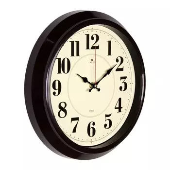 Часы настенные, серия: Классика, плавный ход, d-30 см, темно-коричневые