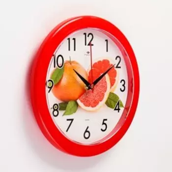 Часы настенные, серия: Кухня, "Грейпфрут", 23 см