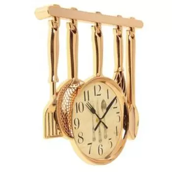 Часы настенные интерьерные, для кухни, «Столовые приборы», плавный ход, 3032 см