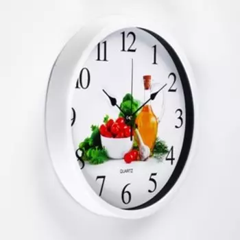 Часы настенные, серия: Кухня, "Веган", дискретный ход, d=30 см