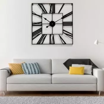 Часы настенные, серия: Лофт, d-58 см, 1хАА, чёрные