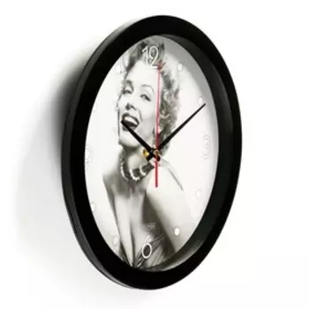 Часы настенные, интерьерные, "Мерлин Монро", бесшумные, d-28 см