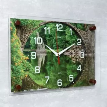 Часы настенные, серия: Природа, "Мост", плавный ход, 25 х 35 см