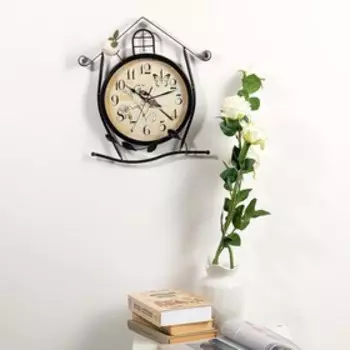 Часы настенные "Птичка в домике", плавный ход, 42 х 36 см