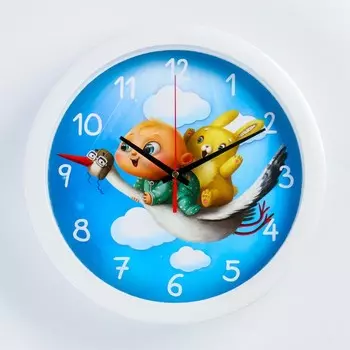 Часы настенные, d-28 см, детские, "Приключение", бесшумные