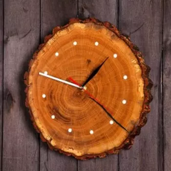 Часы настенные "Спил дуба", 35 х 35 см