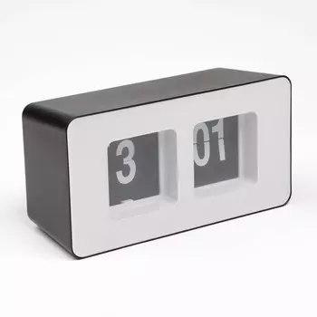 Часы настольные "День сурка", 17.5 х 9 х 7 см, черно-белые