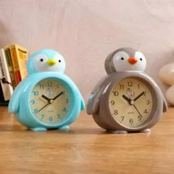 Часы настольные "Пингвин", дискретный ход, d=7 см, 1 АА, микс