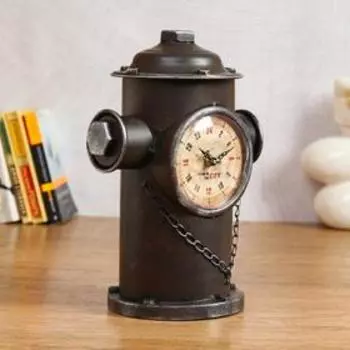 Часы настольные "Пожарный гидрант", плавный ход, 30 х 22 см, d=10 см