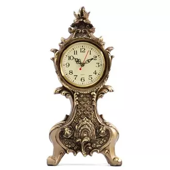 Часы настольные интерьерные каминные "Рококо", h-38 см, d-10 см