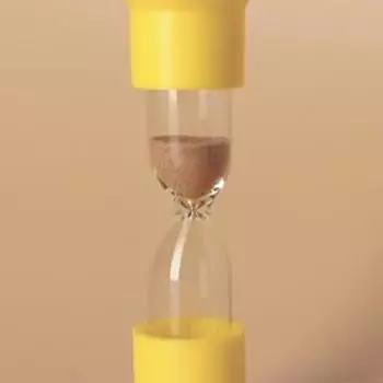 Песочные часы настольные на 3 минуты, h=12 см, d = 4.4 см, упаковка пакет, микс