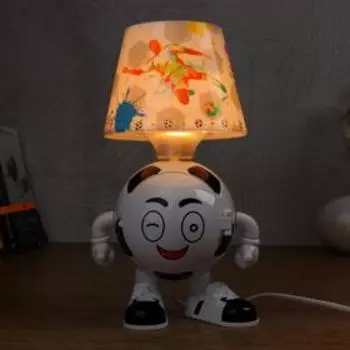 Часы-светильник "Футбол", с будильником, дискретный ход