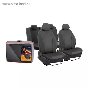 Чехлы для Niva Chevrolet 16-17, "Лима", 12 пред., задн.спин. 1/3, экокожа перф., черный