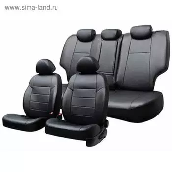 Чехлы сиденья Kia Sportage 4 поколение,рестайлинг 2018 н.в, экокожа перфор. 13 предм,черный , Kia8-2K