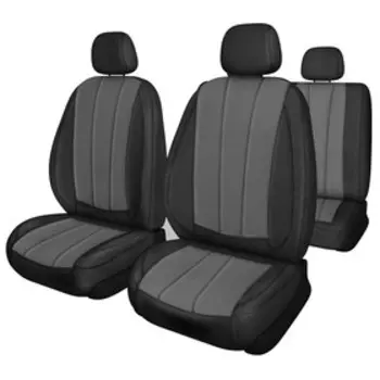 Чехлы сиденья LADA LARGUS, с 2012, 5-мест разд., жаккард, 13 предм., SKYWAY NEXT Темно-серый 92305