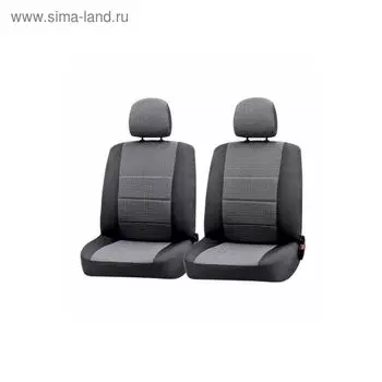 Чехлы сиденья Lada VESTA 2014-н.в седан зад. спинка, 40/60 жаккард 13 предм, черный, серый , V017-2