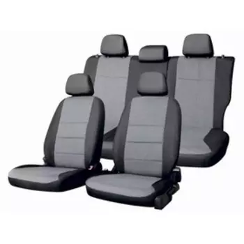 Чехлы сиденья Skyway Toyota Land Cruiser J100 1998-2007, жаккард, 15 предметов, черно-серый , Ty15-2