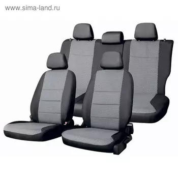 Чехлы сиденья SUZUKI Grand Vitara 2005-2014 жаккард 14 предм. Skyway, черный, серый, Sz2-2