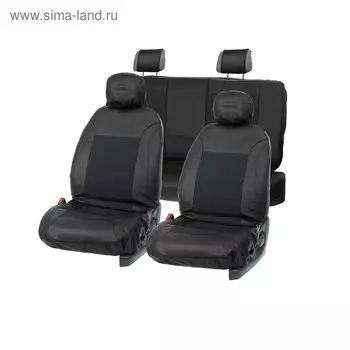 Чехлы универсальные ATOM JACQUARD, экокожа, черно-синий