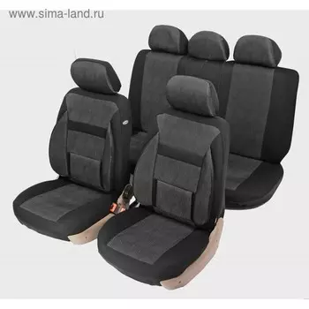 Чехлы Универсальные Senator Жаккард NEW Nebraska, размер M, сверхпрочный жаккард, серый